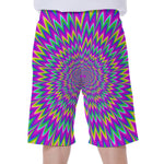 Spiky Spiral Moving Optical Illusion Men's Beach Shorts