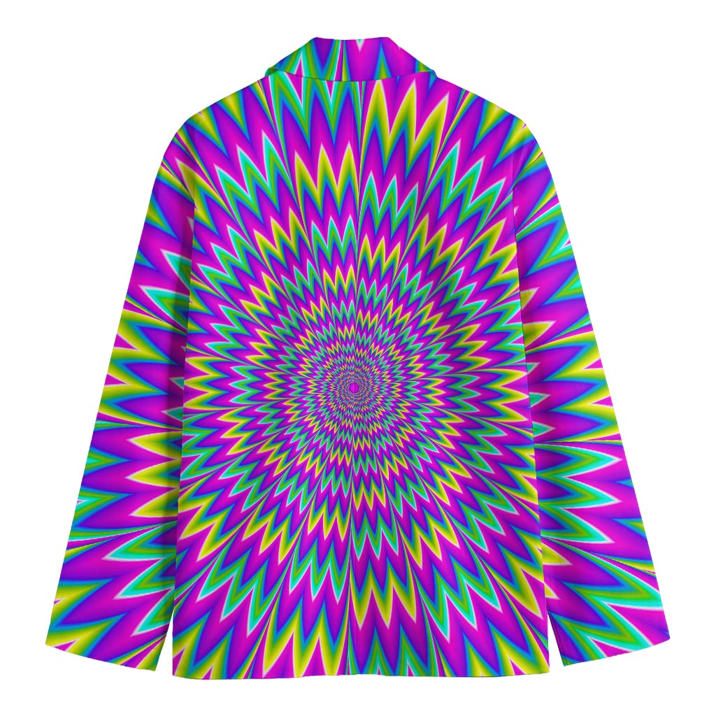 Spiky Spiral Moving Optical Illusion Men's Blazer