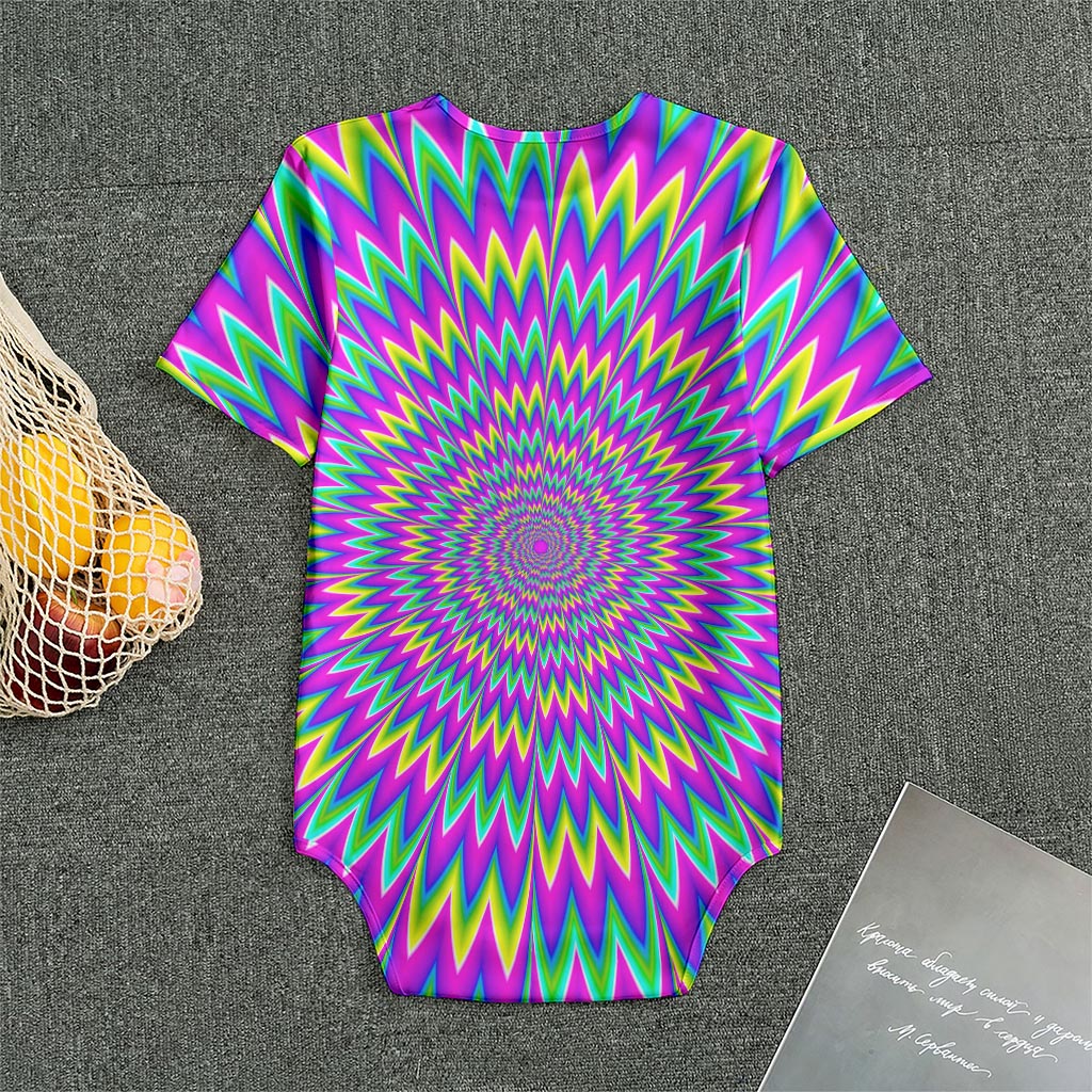 Spiky Spiral Moving Optical Illusion Men's Bodysuit
