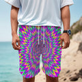 Spiky Spiral Moving Optical Illusion Men's Cargo Shorts