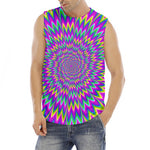 Spiky Spiral Moving Optical Illusion Men's Fitness Tank Top