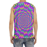 Spiky Spiral Moving Optical Illusion Men's Fitness Tank Top