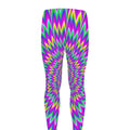 Spiky Spiral Moving Optical Illusion Men's Leggings