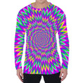 Spiky Spiral Moving Optical Illusion Men's Long Sleeve T-Shirt