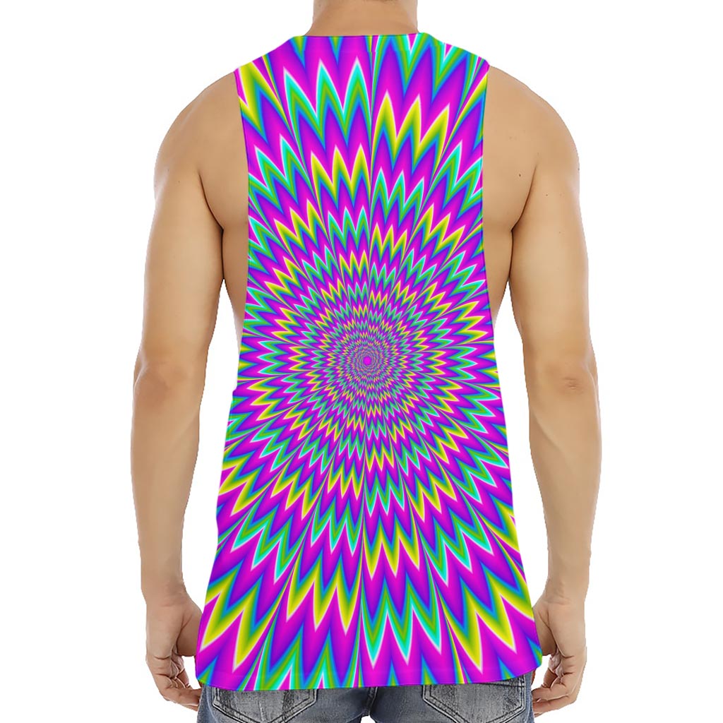 Spiky Spiral Moving Optical Illusion Men's Muscle Tank Top