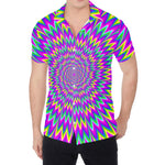 Spiky Spiral Moving Optical Illusion Men's Shirt