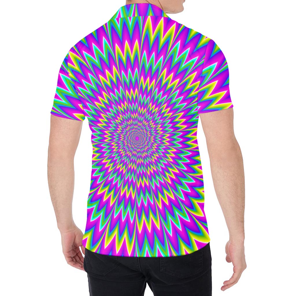 Spiky Spiral Moving Optical Illusion Men's Shirt