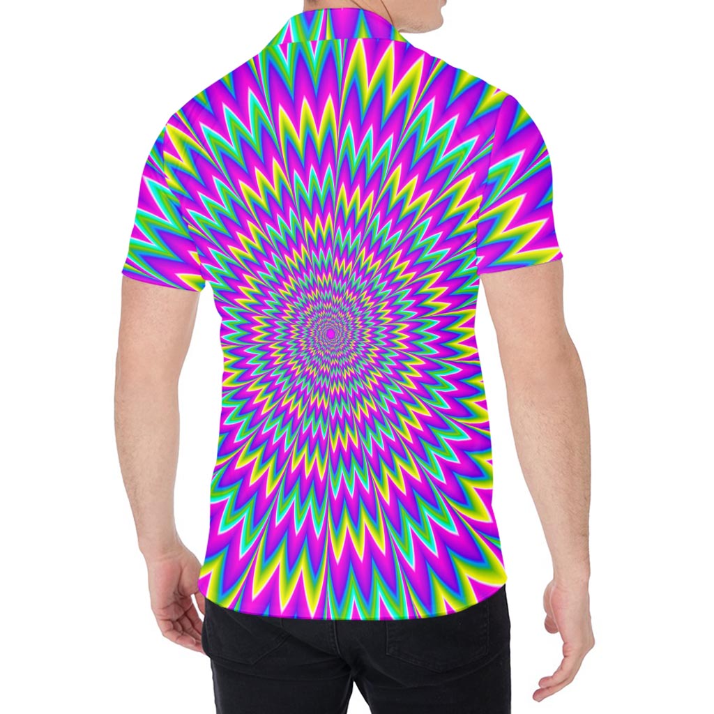 Spiky Spiral Moving Optical Illusion Men's Shirt