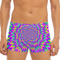 Spiky Spiral Moving Optical Illusion Men's Short Boxer Briefs