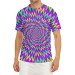 Spiky Spiral Moving Optical Illusion Men's Short Sleeve Rash Guard