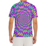 Spiky Spiral Moving Optical Illusion Men's Short Sleeve Rash Guard