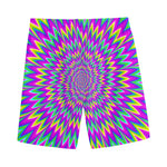 Spiky Spiral Moving Optical Illusion Men's Sports Shorts