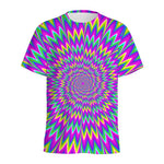 Spiky Spiral Moving Optical Illusion Men's Sports T-Shirt