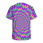 Spiky Spiral Moving Optical Illusion Men's Sports T-Shirt