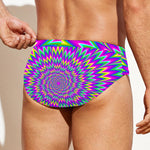 Spiky Spiral Moving Optical Illusion Men's Swim Briefs