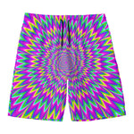 Spiky Spiral Moving Optical Illusion Men's Swim Trunks