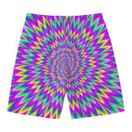 Spiky Spiral Moving Optical Illusion Men's Swim Trunks