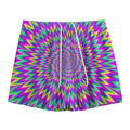 Spiky Spiral Moving Optical Illusion Mesh Shorts