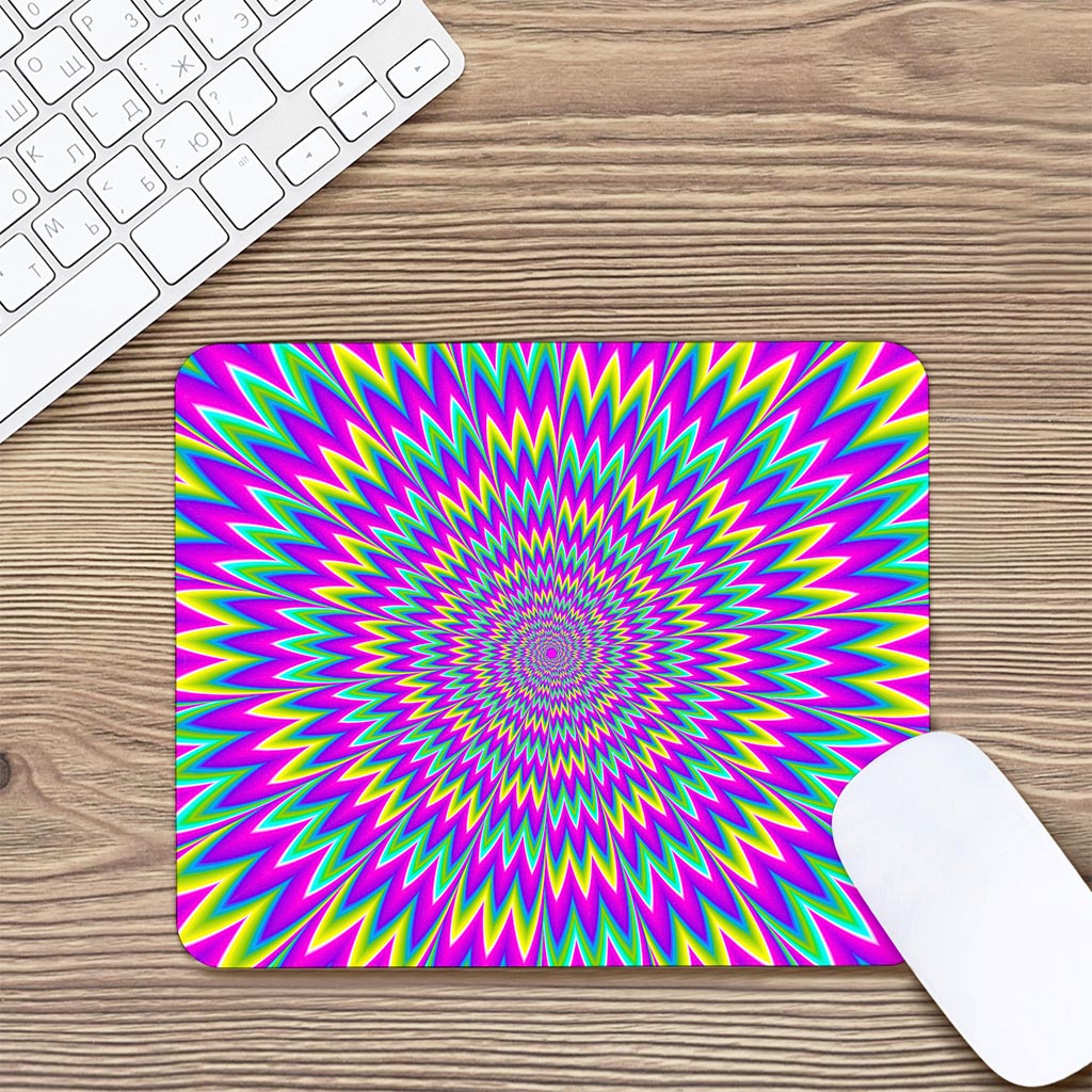Spiky Spiral Moving Optical Illusion Mouse Pad
