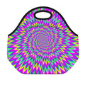 Spiky Spiral Moving Optical Illusion Neoprene Lunch Bag