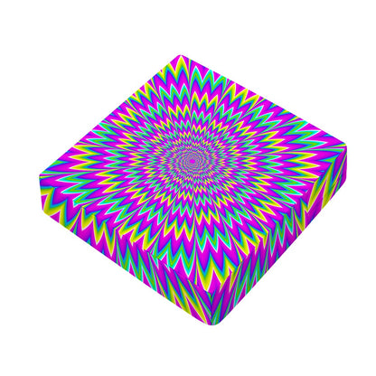 Spiky Spiral Moving Optical Illusion Outdoor Seat Cushion Cover