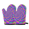 Spiky Spiral Moving Optical Illusion Oven Mitts