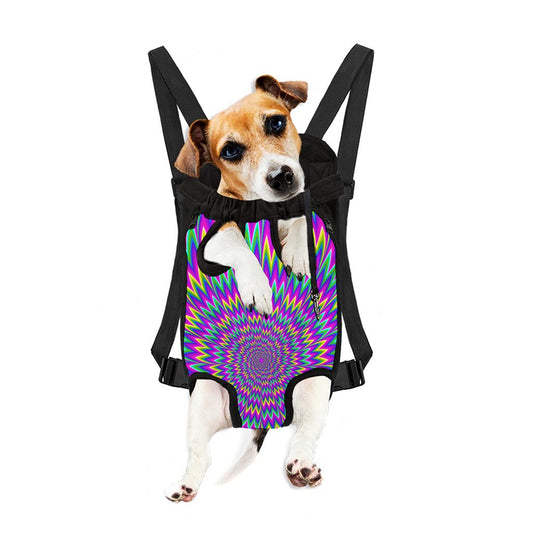 Spiky Spiral Moving Optical Illusion Pet Carrier Backpack