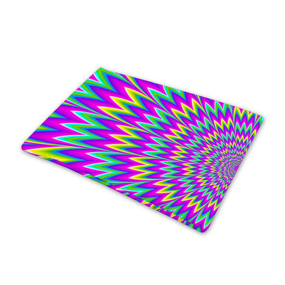 Spiky Spiral Moving Optical Illusion Pet Cooling Mat Cover