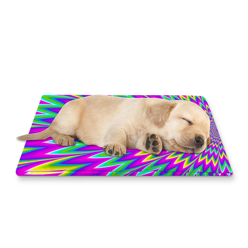 Spiky Spiral Moving Optical Illusion Pet Cooling Mat Cover