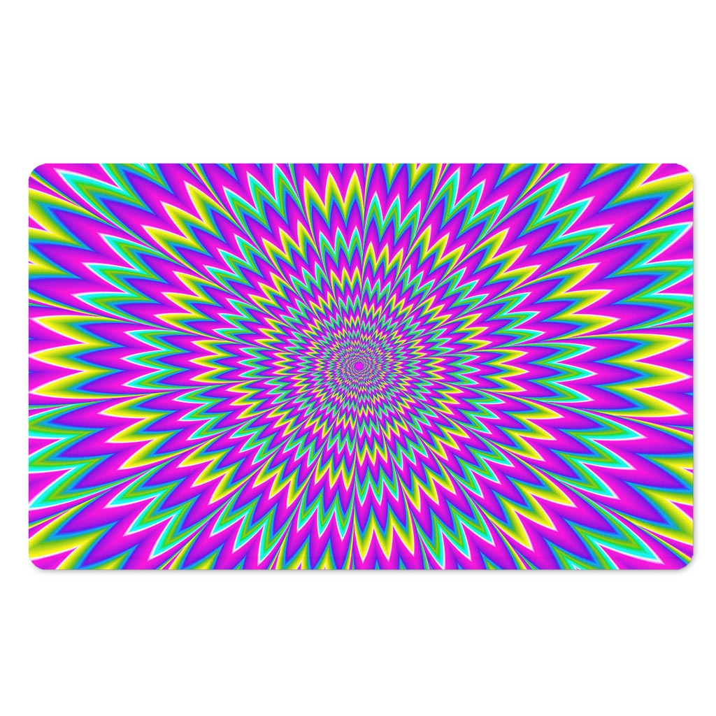 Spiky Spiral Moving Optical Illusion Polyester Doormat