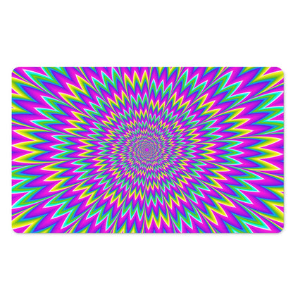 Spiky Spiral Moving Optical Illusion Polyester Doormat