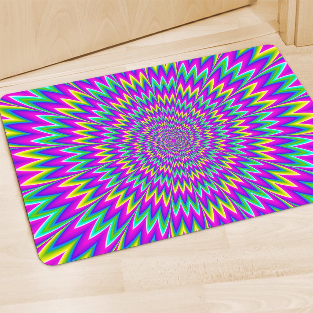 Spiky Spiral Moving Optical Illusion Polyester Doormat