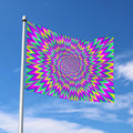 Spiky Spiral Moving Optical Illusion Polyester Flag