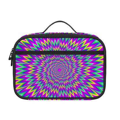 Spiky Spiral Moving Optical Illusion Portable Lunch Bag