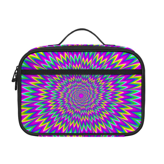 Spiky Spiral Moving Optical Illusion Portable Lunch Bag