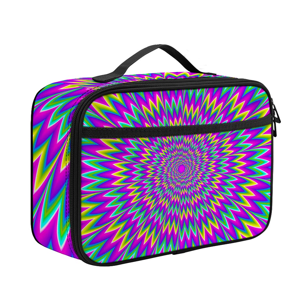 Spiky Spiral Moving Optical Illusion Portable Lunch Bag