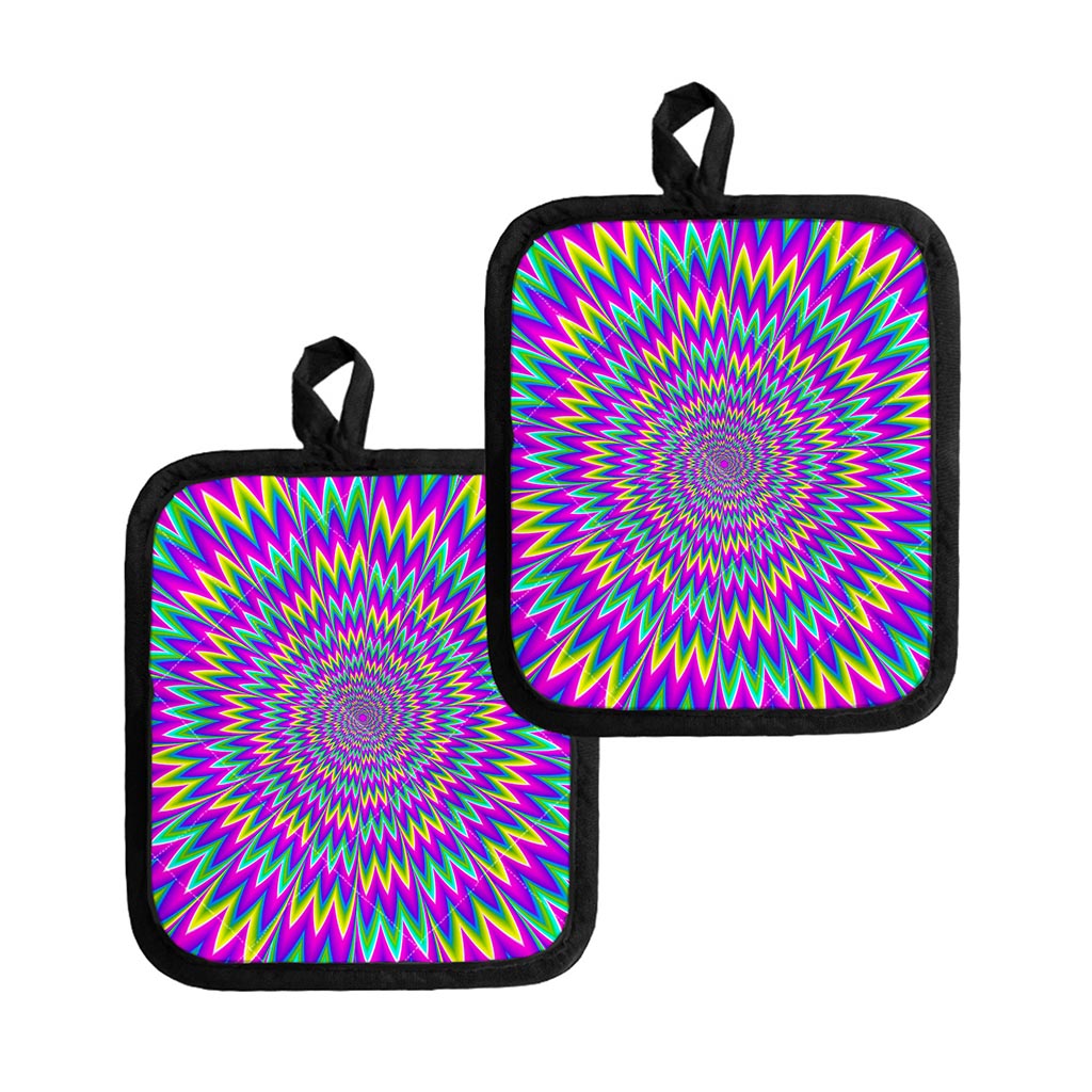 Spiky Spiral Moving Optical Illusion Pot Holders