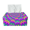 Spiky Spiral Moving Optical Illusion Rectangle Tissue Box Cover