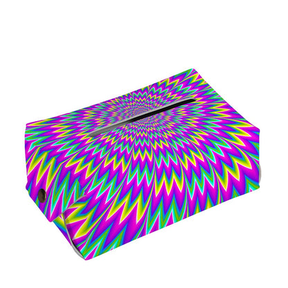 Spiky Spiral Moving Optical Illusion Rectangle Tissue Box Cover
