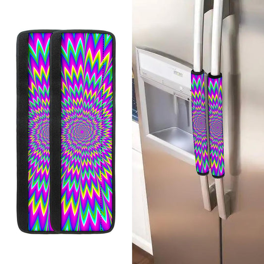 Spiky Spiral Moving Optical Illusion Refrigerator Handle Covers