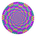 Spiky Spiral Moving Optical Illusion Round Blanket