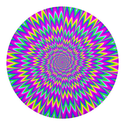 Spiky Spiral Moving Optical Illusion Round Blanket