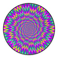 Spiky Spiral Moving Optical Illusion Round Floor Mat