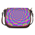 Spiky Spiral Moving Optical Illusion Saddle Bag