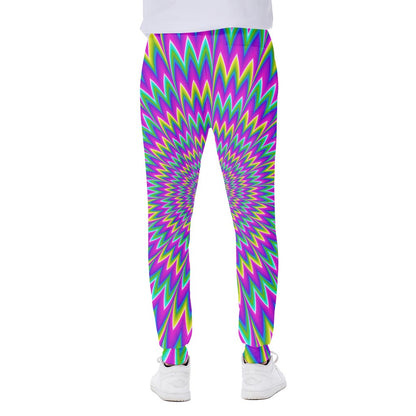 Spiky Spiral Moving Optical Illusion Scuba Joggers