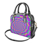Spiky Spiral Moving Optical Illusion Shoulder Handbag