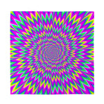 Spiky Spiral Moving Optical Illusion Silk Bandana