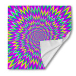 Spiky Spiral Moving Optical Illusion Silk Bandana
