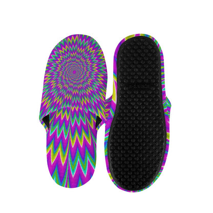 Spiky Spiral Moving Optical Illusion Slippers