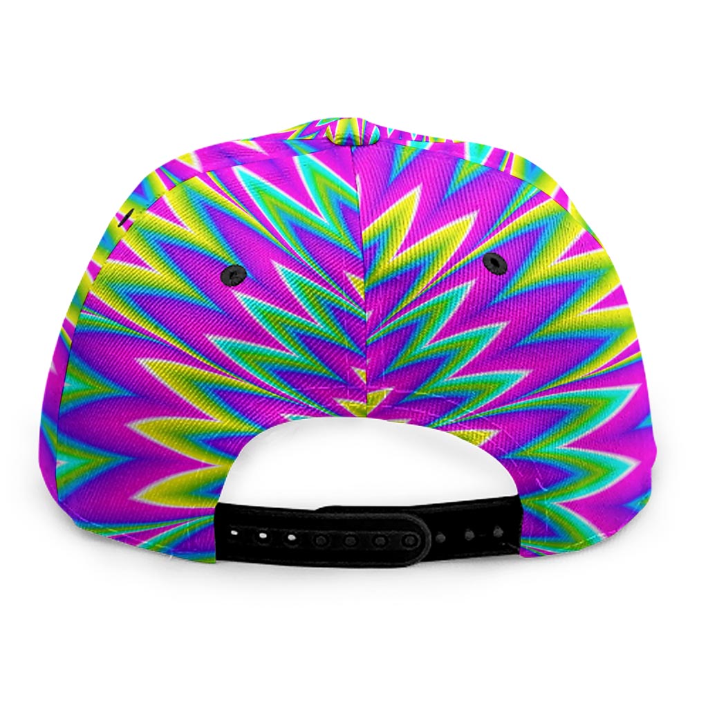 Spiky Spiral Moving Optical Illusion Snapback Cap